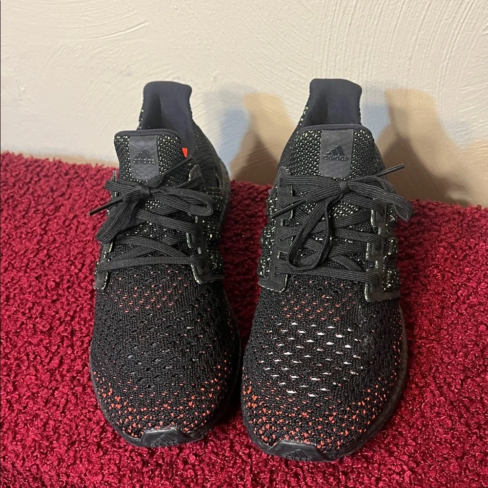 Adidas Mens Ultra Boost Clima Core Black / Solar Red Knit Shoes AQ0482 Size 11 - Picture 3 of 15